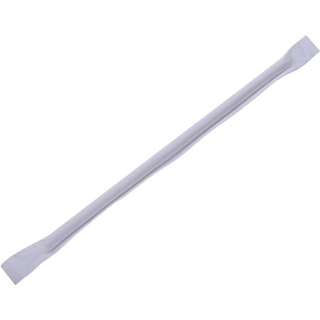 Genuine Joe Paper Straw, Paper, White, Wrapped, PK500 58945